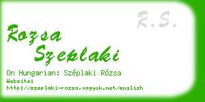rozsa szeplaki business card