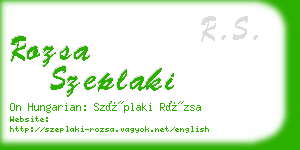 rozsa szeplaki business card